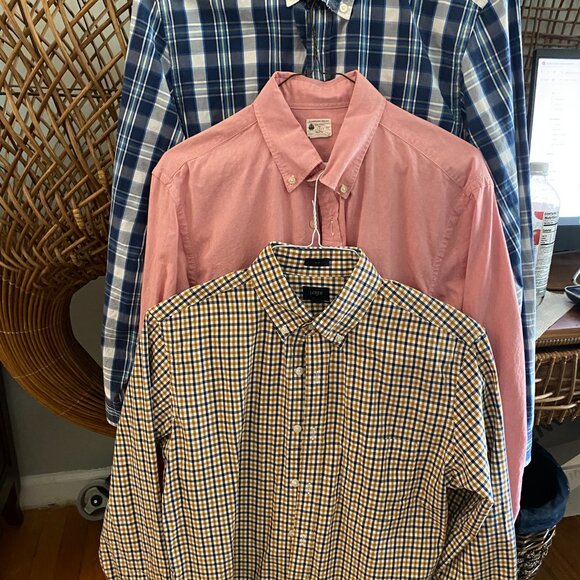 5 Men's J. CREW TOMMY HILFIGER PAPER DENIM CLOTH Button Shirts Lot - Size M - Picture 3 of 4